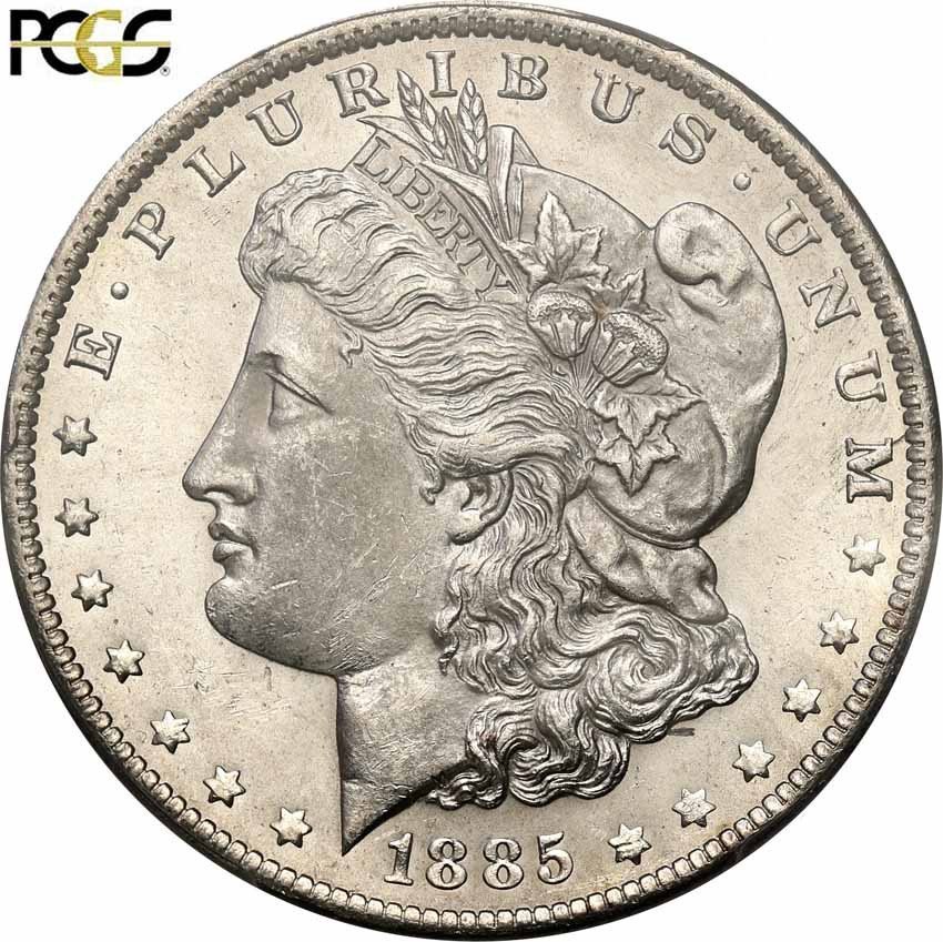 USA. 1 dolar 1885 O New Orleans Morgan PCGS MS63